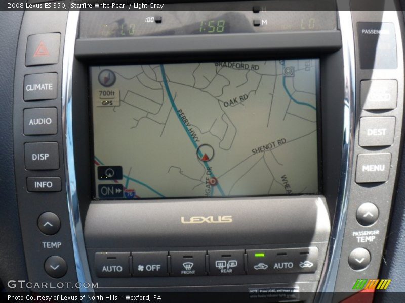 Starfire White Pearl / Light Gray 2008 Lexus ES 350