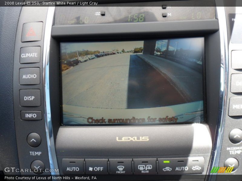Starfire White Pearl / Light Gray 2008 Lexus ES 350