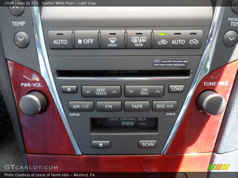 Starfire White Pearl / Light Gray 2008 Lexus ES 350
