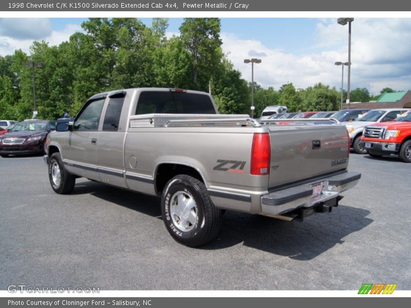 Pewter Metallic / Gray 1998 Chevrolet C/K K1500 Silverado Extended Cab 4x4