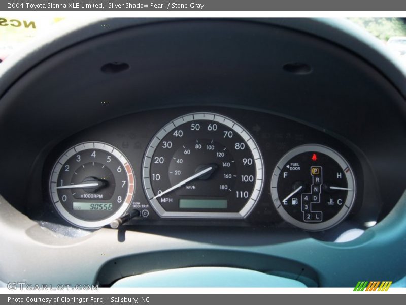 Silver Shadow Pearl / Stone Gray 2004 Toyota Sienna XLE Limited