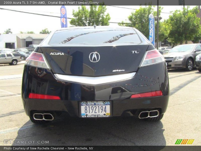 Crystal Black Pearl / Umber/Ebony 2009 Acura TL 3.7 SH-AWD