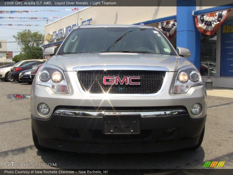 Liquid Silver Metallic / Light Titanium 2008 GMC Acadia SLT AWD