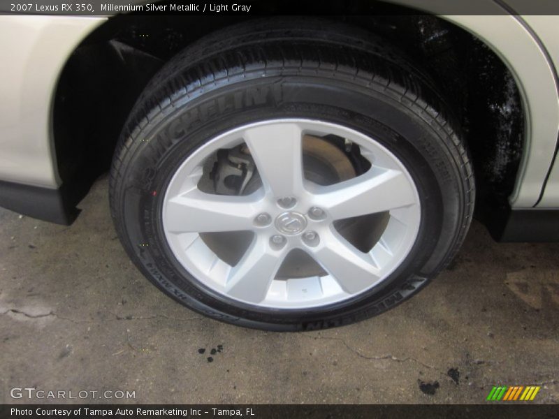 Millennium Silver Metallic / Light Gray 2007 Lexus RX 350