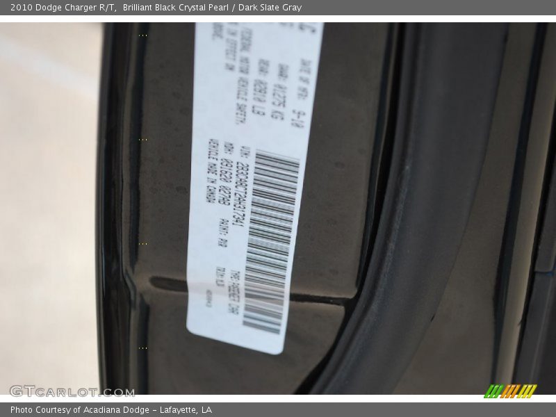 Brilliant Black Crystal Pearl / Dark Slate Gray 2010 Dodge Charger R/T