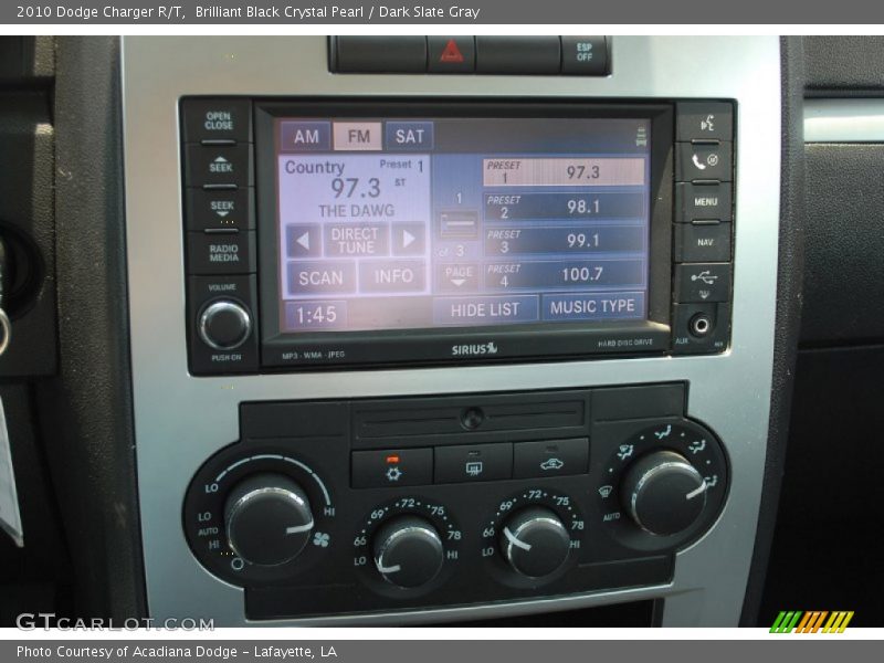 Brilliant Black Crystal Pearl / Dark Slate Gray 2010 Dodge Charger R/T