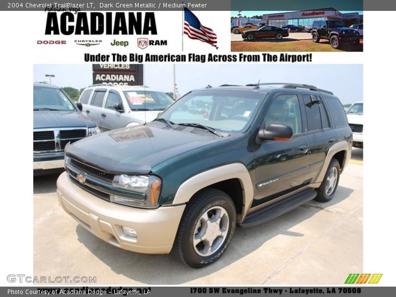 Dark Green Metallic / Medium Pewter 2004 Chevrolet TrailBlazer LT