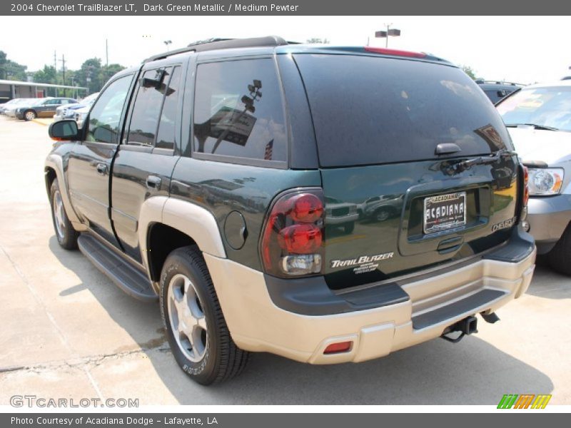 Dark Green Metallic / Medium Pewter 2004 Chevrolet TrailBlazer LT