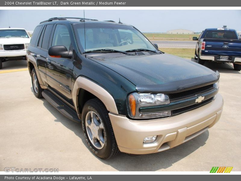Dark Green Metallic / Medium Pewter 2004 Chevrolet TrailBlazer LT