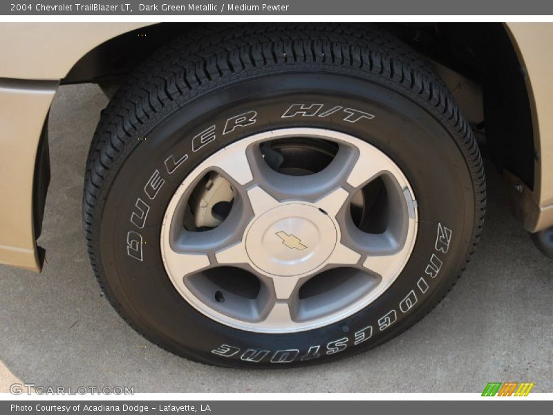 Dark Green Metallic / Medium Pewter 2004 Chevrolet TrailBlazer LT