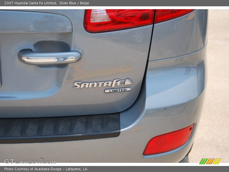 Silver Blue / Beige 2007 Hyundai Santa Fe Limited