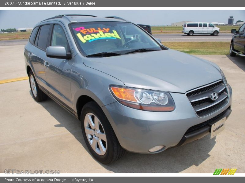 Silver Blue / Beige 2007 Hyundai Santa Fe Limited