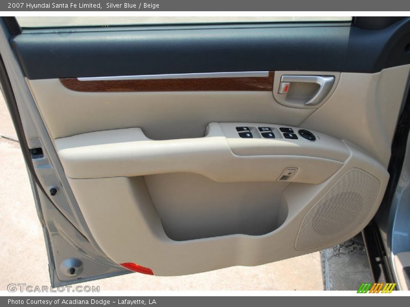 Silver Blue / Beige 2007 Hyundai Santa Fe Limited