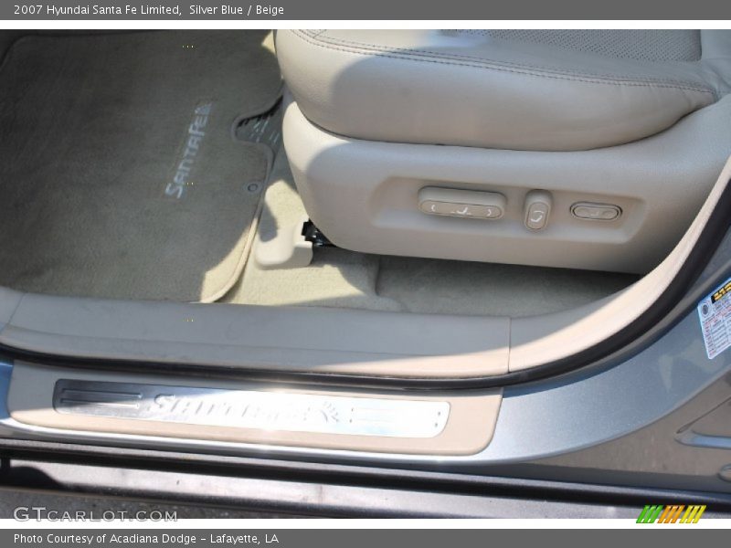 Silver Blue / Beige 2007 Hyundai Santa Fe Limited