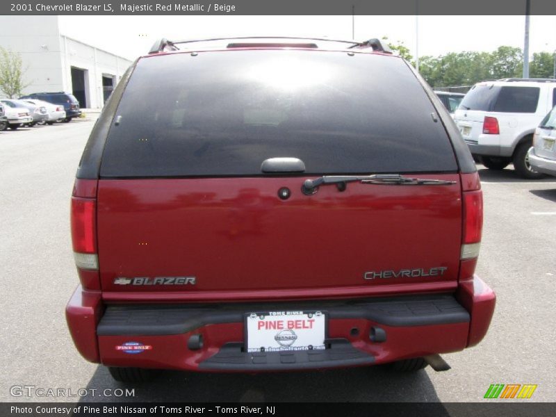 Majestic Red Metallic / Beige 2001 Chevrolet Blazer LS