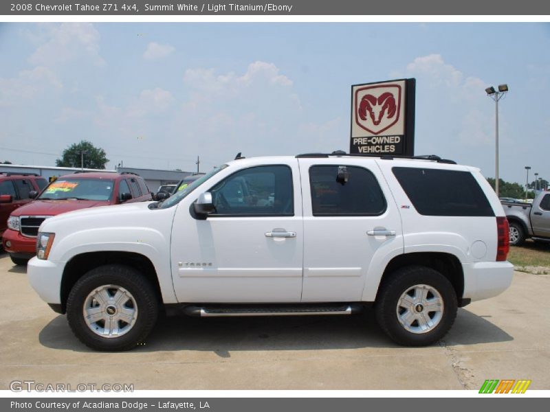 Summit White / Light Titanium/Ebony 2008 Chevrolet Tahoe Z71 4x4
