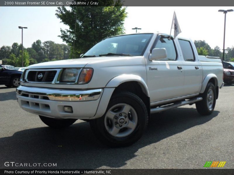 Cloud White / Gray 2000 Nissan Frontier SE Crew Cab