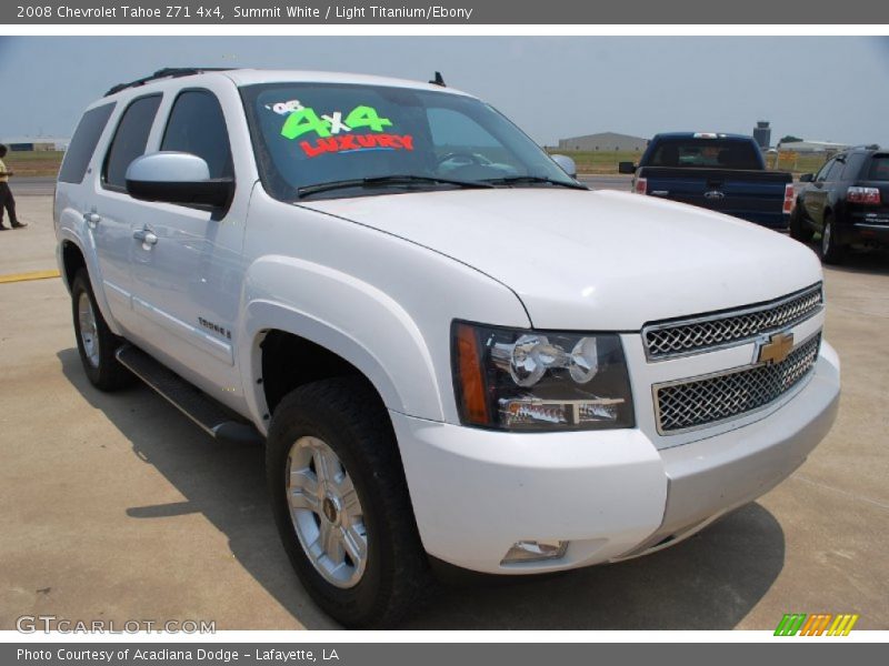 Summit White / Light Titanium/Ebony 2008 Chevrolet Tahoe Z71 4x4