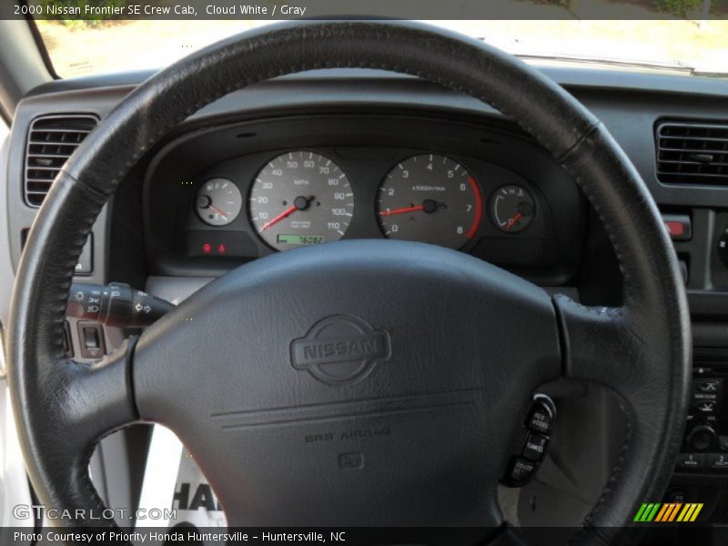 Cloud White / Gray 2000 Nissan Frontier SE Crew Cab