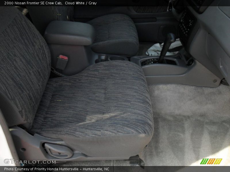 Cloud White / Gray 2000 Nissan Frontier SE Crew Cab