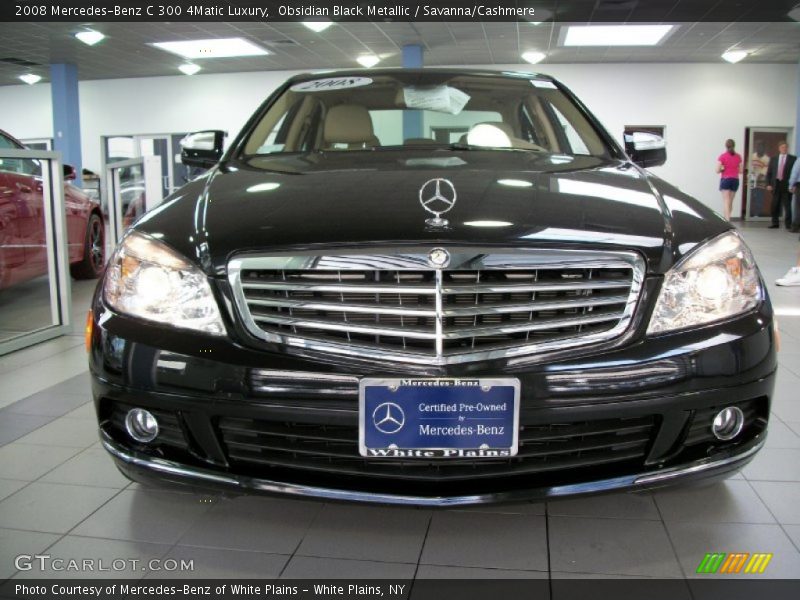 Obsidian Black Metallic / Savanna/Cashmere 2008 Mercedes-Benz C 300 4Matic Luxury