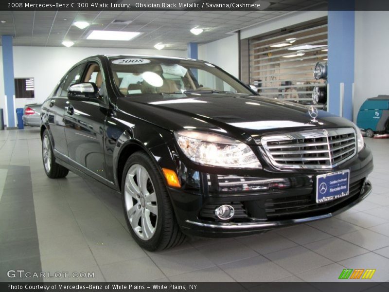 Obsidian Black Metallic / Savanna/Cashmere 2008 Mercedes-Benz C 300 4Matic Luxury