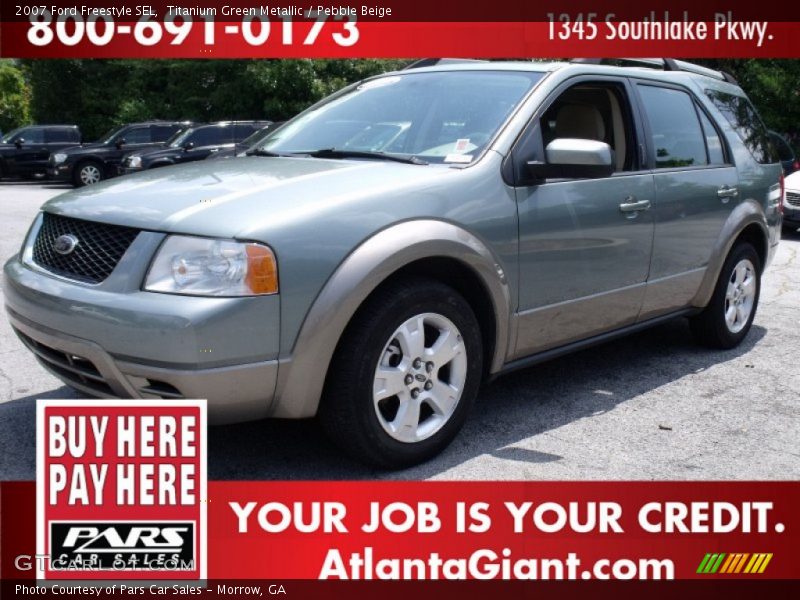 Titanium Green Metallic / Pebble Beige 2007 Ford Freestyle SEL