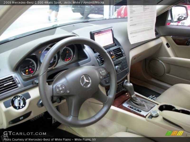 Arctic White / Almond/Mocha 2009 Mercedes-Benz C 300 4Matic Sport