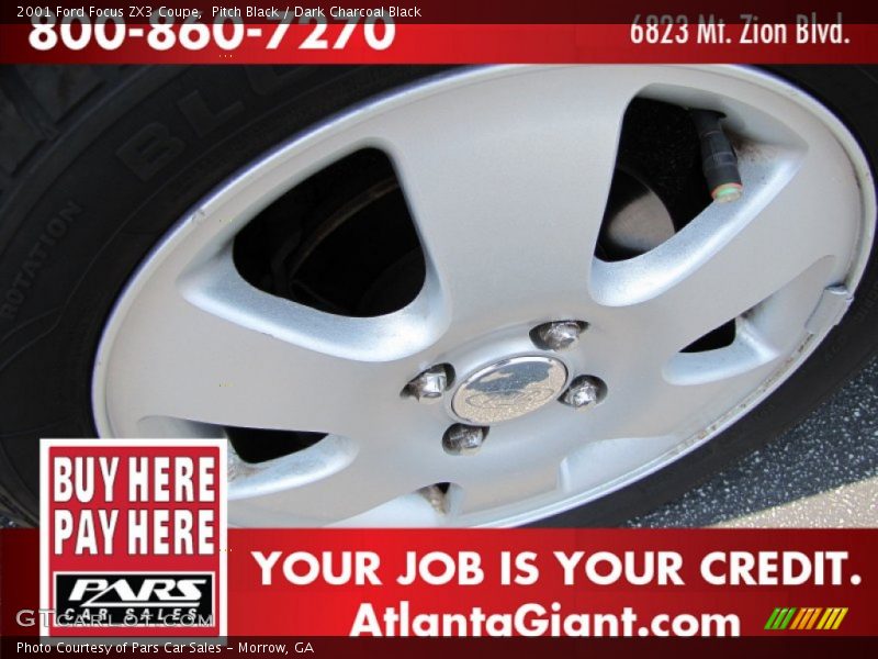 Pitch Black / Dark Charcoal Black 2001 Ford Focus ZX3 Coupe