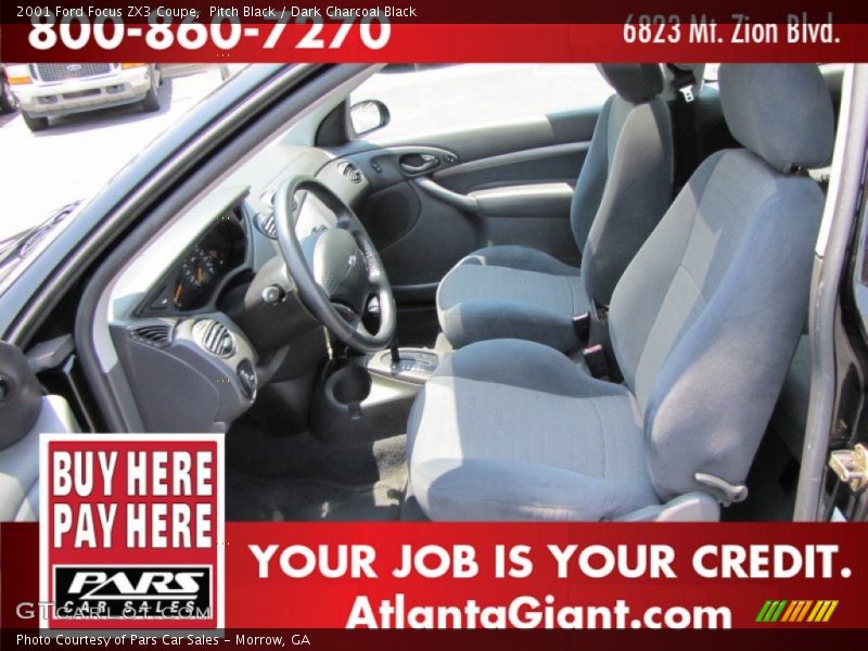 Pitch Black / Dark Charcoal Black 2001 Ford Focus ZX3 Coupe