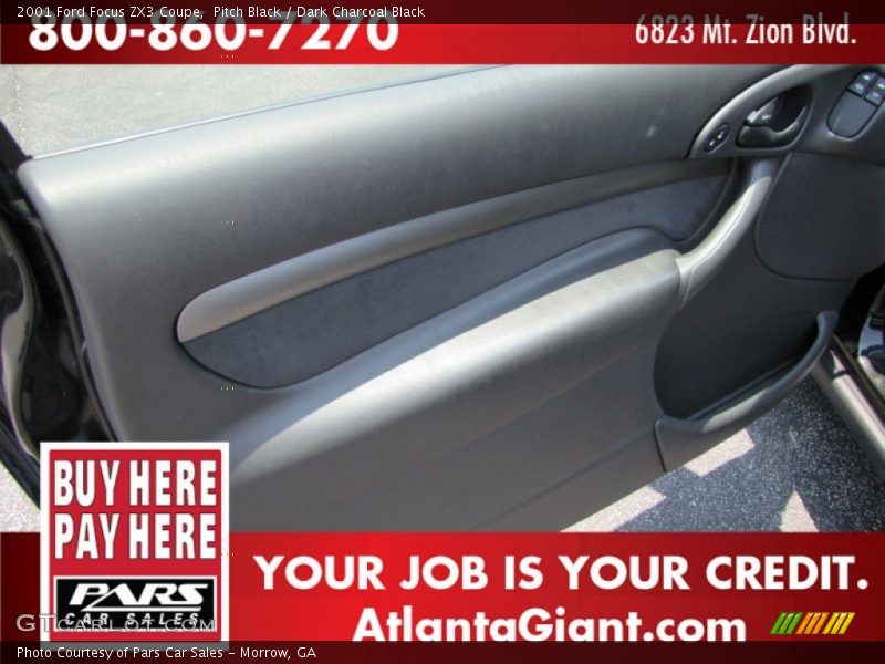 Pitch Black / Dark Charcoal Black 2001 Ford Focus ZX3 Coupe