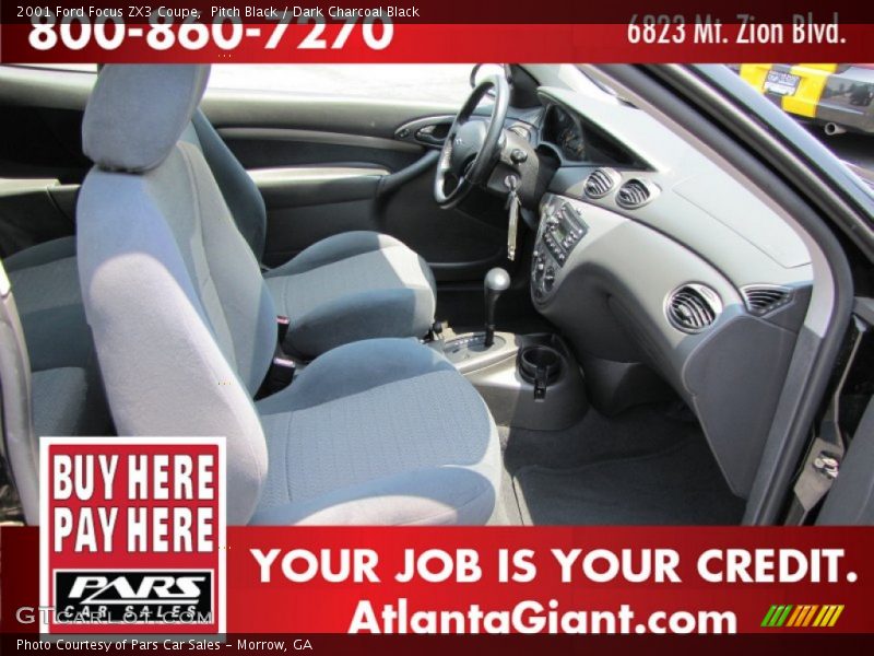 Pitch Black / Dark Charcoal Black 2001 Ford Focus ZX3 Coupe