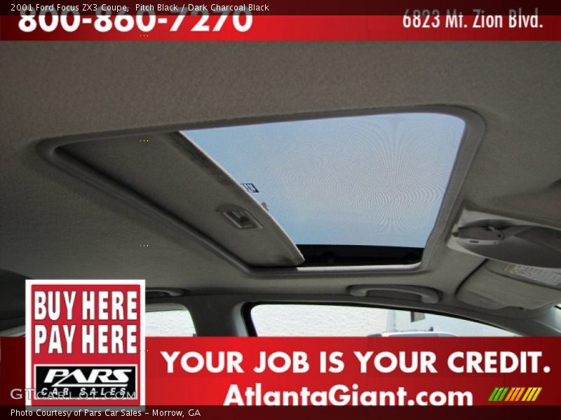 Pitch Black / Dark Charcoal Black 2001 Ford Focus ZX3 Coupe