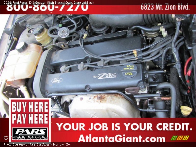 Pitch Black / Dark Charcoal Black 2001 Ford Focus ZX3 Coupe