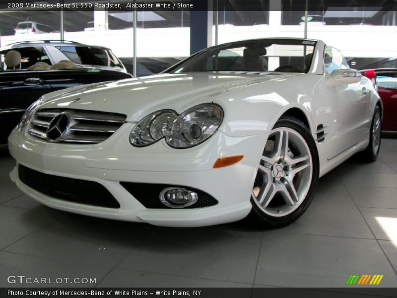 Alabaster White / Stone 2008 Mercedes-Benz SL 550 Roadster