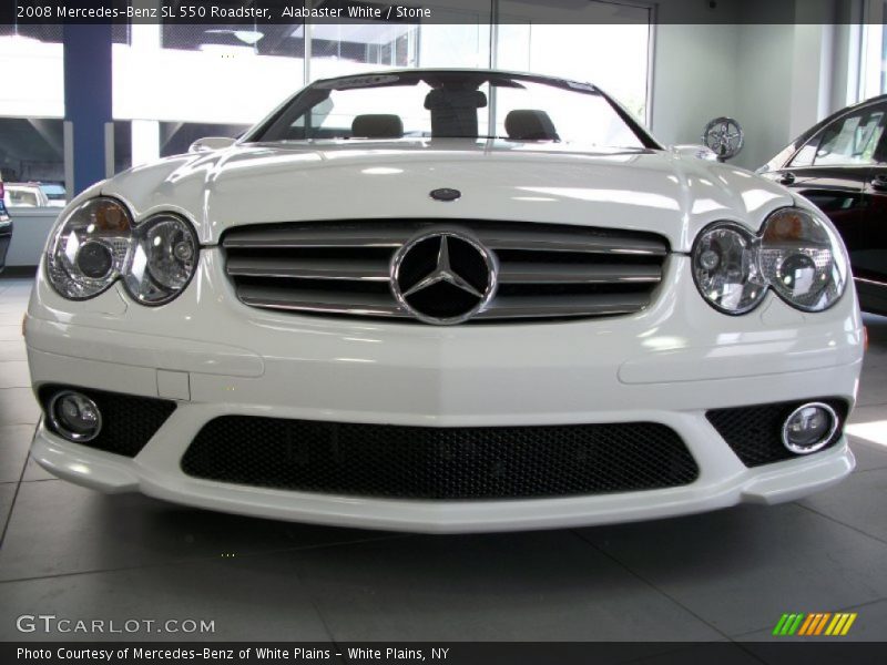 Alabaster White / Stone 2008 Mercedes-Benz SL 550 Roadster