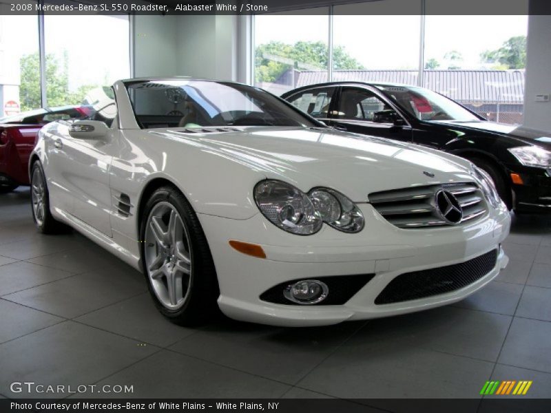 Alabaster White / Stone 2008 Mercedes-Benz SL 550 Roadster