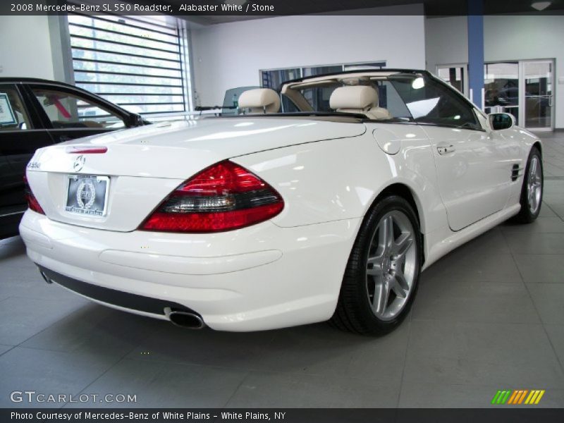 Alabaster White / Stone 2008 Mercedes-Benz SL 550 Roadster