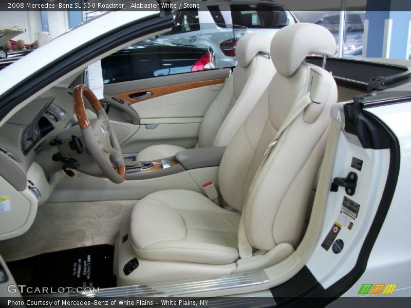 Alabaster White / Stone 2008 Mercedes-Benz SL 550 Roadster