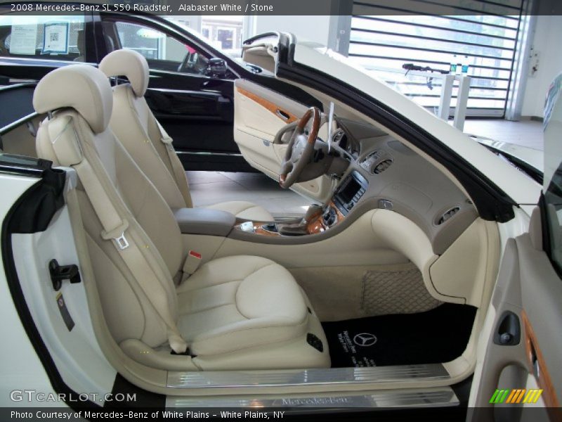 Alabaster White / Stone 2008 Mercedes-Benz SL 550 Roadster