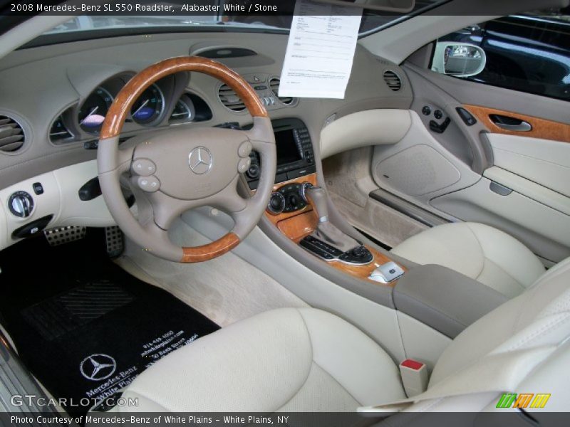 Alabaster White / Stone 2008 Mercedes-Benz SL 550 Roadster