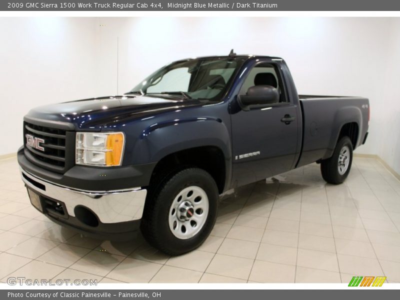 Midnight Blue Metallic / Dark Titanium 2009 GMC Sierra 1500 Work Truck Regular Cab 4x4