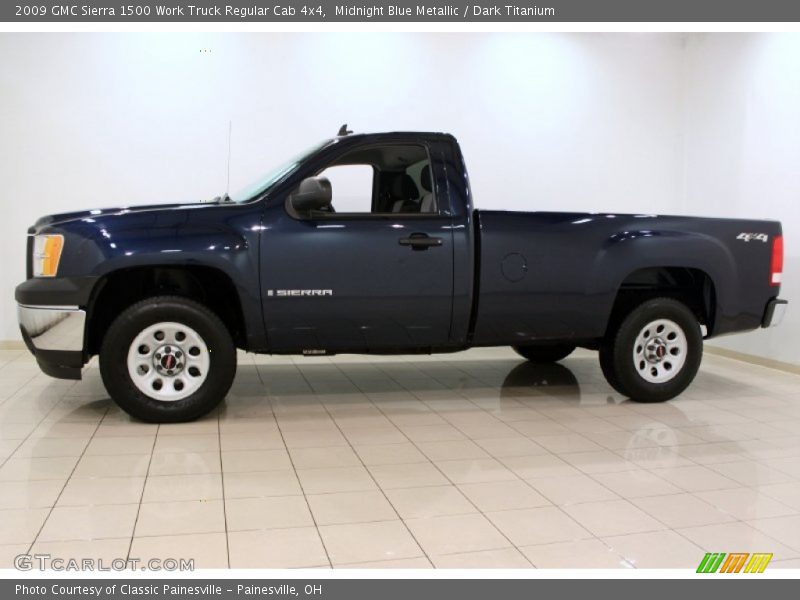 Midnight Blue Metallic / Dark Titanium 2009 GMC Sierra 1500 Work Truck Regular Cab 4x4