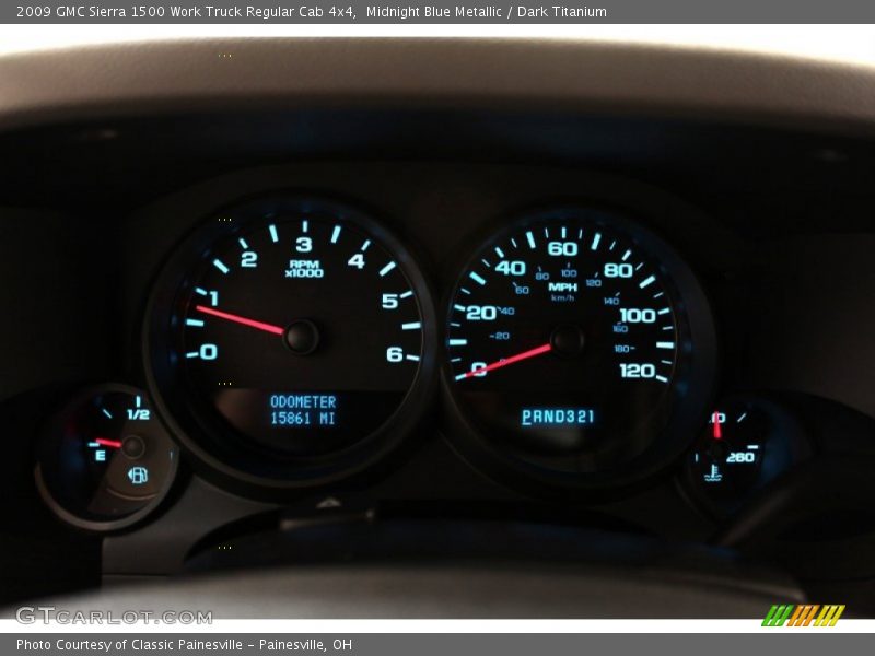 Midnight Blue Metallic / Dark Titanium 2009 GMC Sierra 1500 Work Truck Regular Cab 4x4