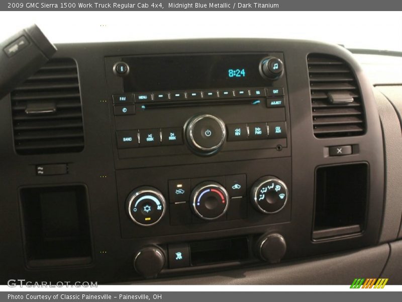 Midnight Blue Metallic / Dark Titanium 2009 GMC Sierra 1500 Work Truck Regular Cab 4x4