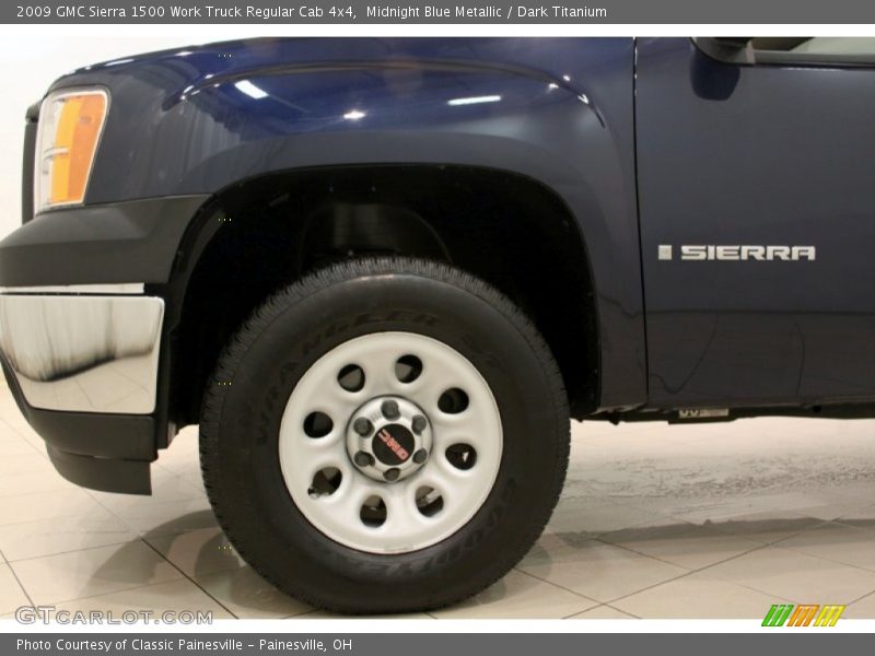 Midnight Blue Metallic / Dark Titanium 2009 GMC Sierra 1500 Work Truck Regular Cab 4x4
