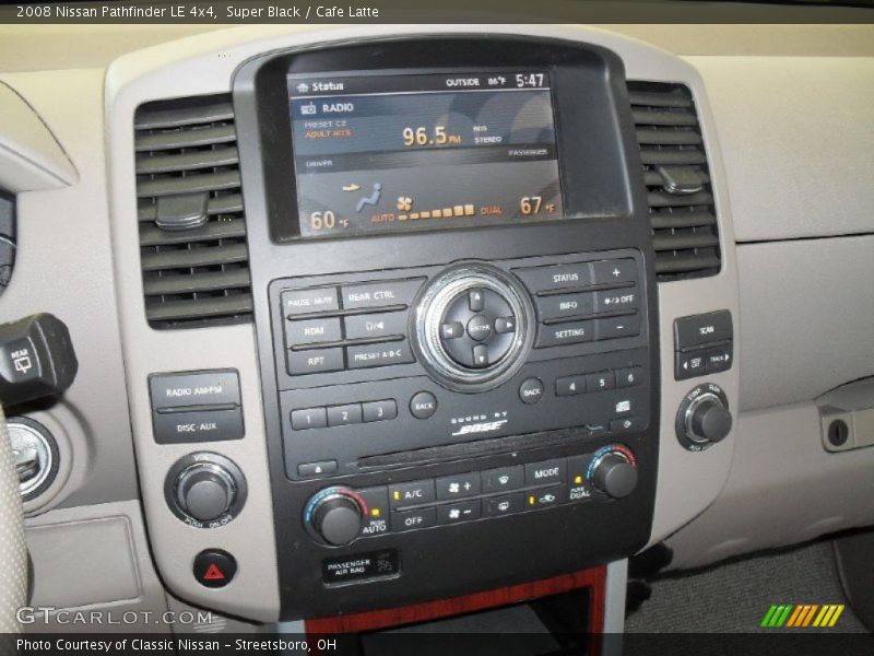 Super Black / Cafe Latte 2008 Nissan Pathfinder LE 4x4