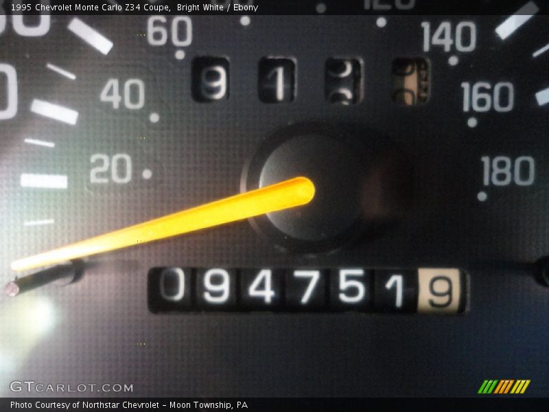 Bright White / Ebony 1995 Chevrolet Monte Carlo Z34 Coupe