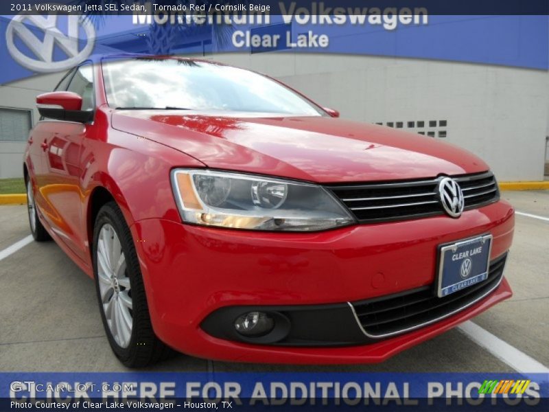 Tornado Red / Cornsilk Beige 2011 Volkswagen Jetta SEL Sedan