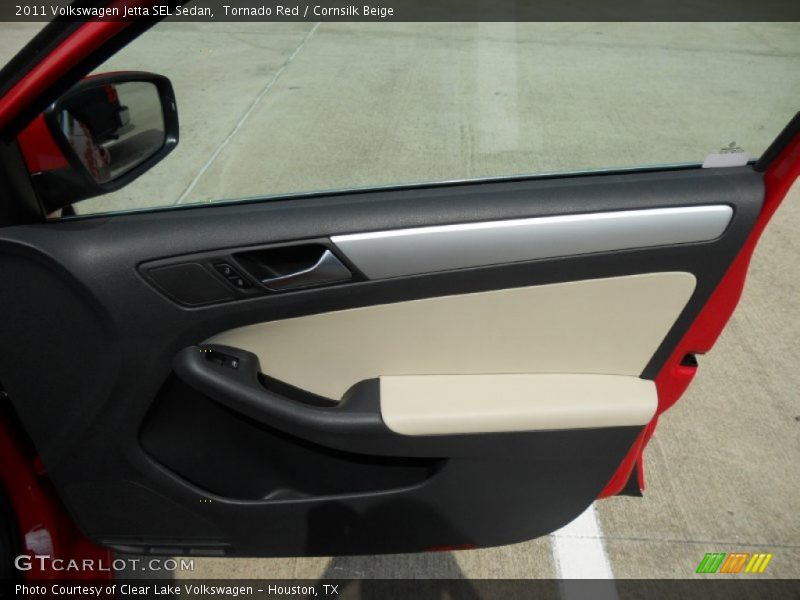 Tornado Red / Cornsilk Beige 2011 Volkswagen Jetta SEL Sedan